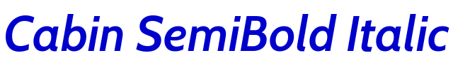 Cabin SemiBold Italic шрифт